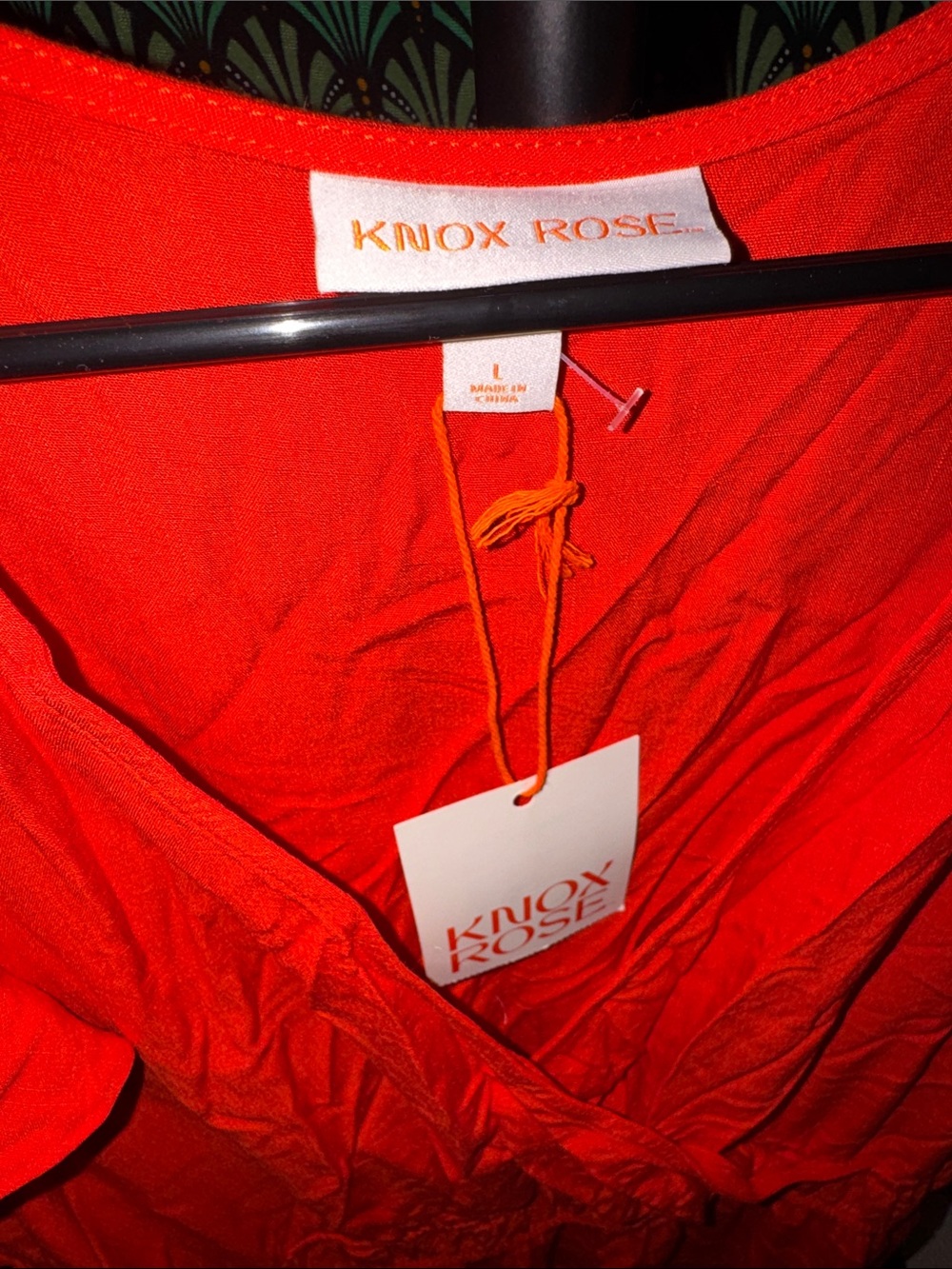 Knox Rose Orange V‑Neck Tiered Maxi Dress - Picture 5 of 9